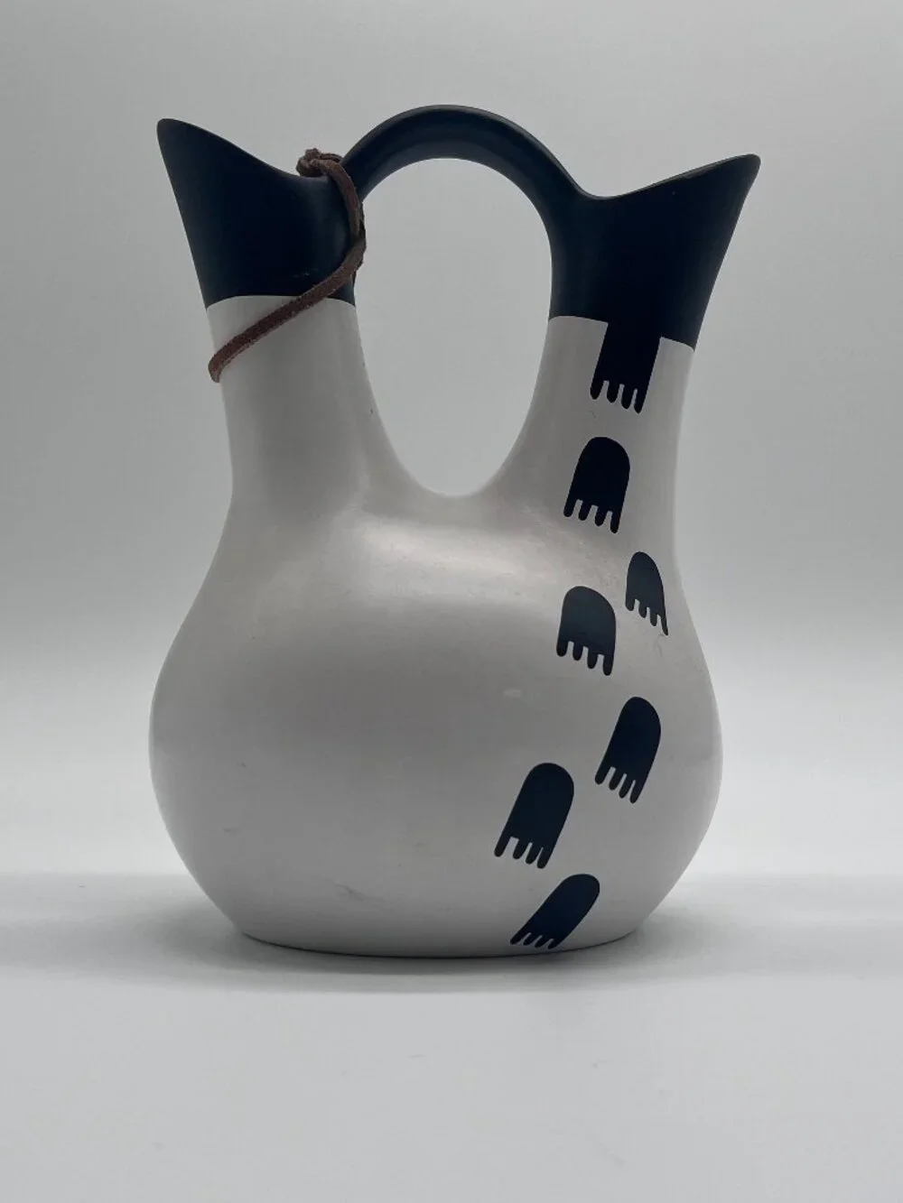 Navajo Wedding Vase Signed La Maya Hand Painted Southwestern Pottery
